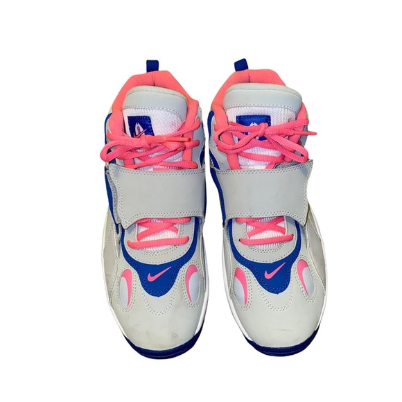 [Nike] Kid’s Air Speed Turf GS Grey Blue Pink - Picture 4 of 8